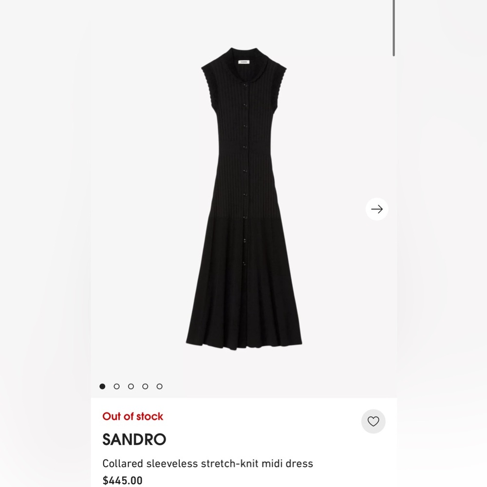 Sandro Laurene Dress in Black